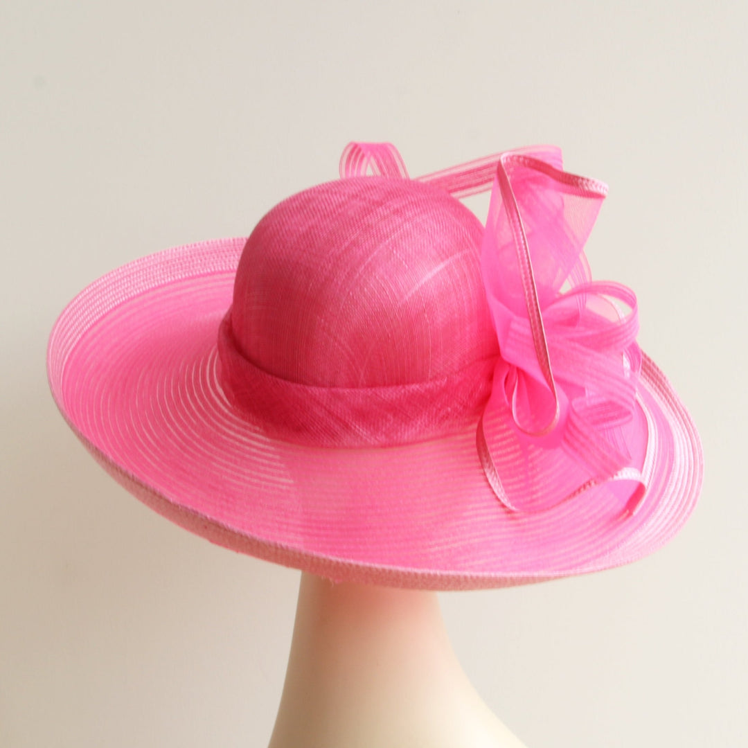 Kentucky Derby Hat Wedding Crin authentic Jumbo Fascinator Hat Cocktail Pink