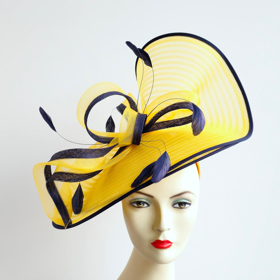 Silk cocktail hat - mother of the bride - ascot hat- wedding hot hat